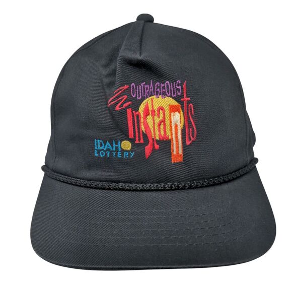 Outrageous Instants Idaho Lottery Snapback Hat Black OSFA Rope YoungAn Hat - Picture 1 of 9
